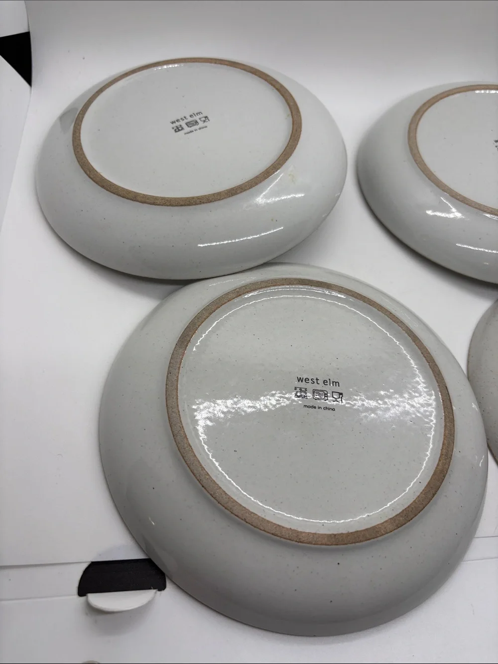 West Elm Holiday Plates Skiers Appetizers Set 4 Stonewear